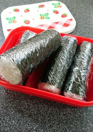 改良版☆お弁当にラップでパリパリ海苔巻き-レシピのメイン写真