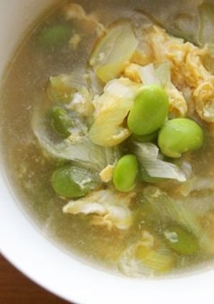 枝豆入り！ふわふわ卵スープ♪-レシピのメイン写真