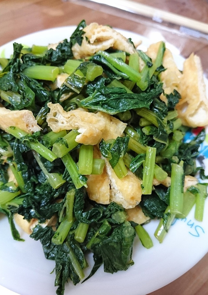 小松菜と油揚げの炒め物-レシピのメイン写真
