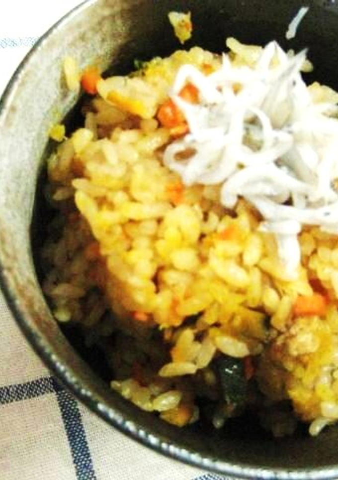 甘い♪かぼちゃの炊き込みご飯-レシピのメイン写真