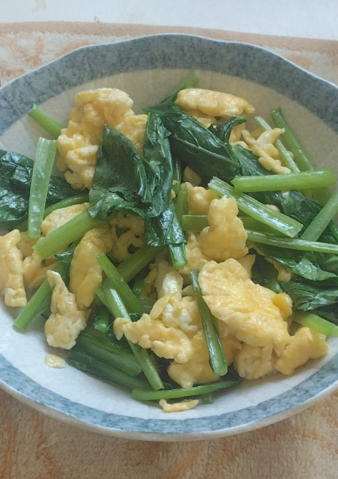 炒り卵と小松菜の炒め物-レシピのメイン写真