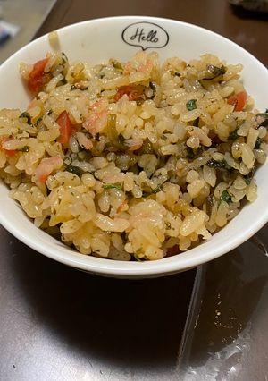 梅塩昆布じゃこワカメ大葉炊き込みご飯-レシピのメイン写真