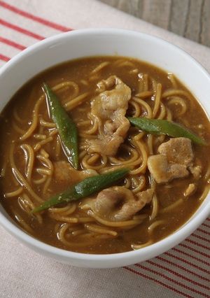 電子レンジでカレーそば-レシピのメイン写真