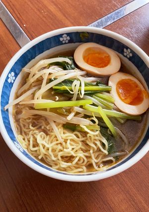 鶏ガラ醤油スープの親子ラーメン-レシピのメイン写真