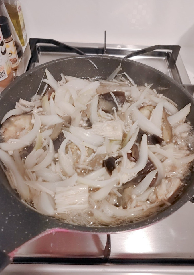 茄子とえのきと玉ねぎのヘルシー炒め-レシピのメイン写真