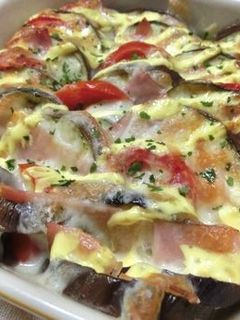 ジュワうま♪なすとトマトの重ねチーズ焼き-レシピのメイン写真