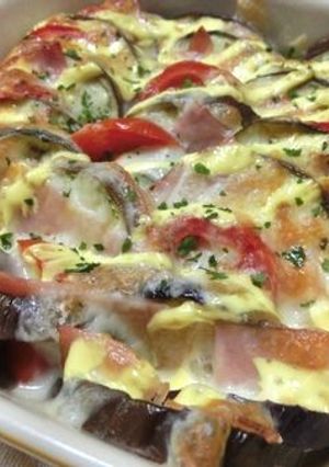 ジュワうま♪なすとトマトの重ねチーズ焼き-レシピのメイン写真