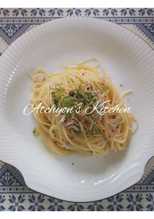 簡単！青ねぎとしらすのパスタ-レシピのメイン写真