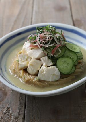 枝豆の冷や汁風そば-レシピのメイン写真