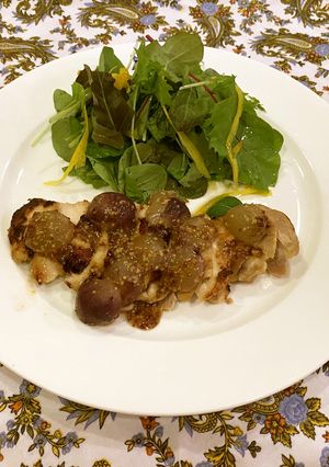 野菜ソムリエ　チキンソテーぶどうのソース-レシピのメイン写真