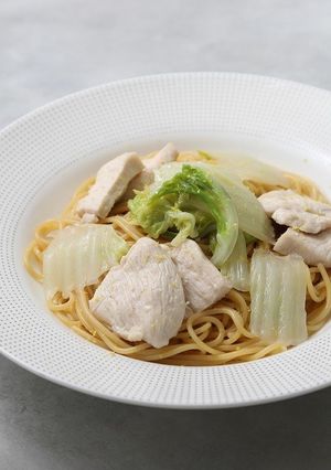 鶏むね肉と白菜のレモンパスタ-レシピのメイン写真