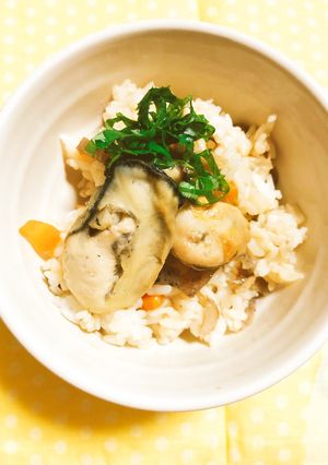 秋かおるとっておき牡蠣の混ぜこみご飯-レシピのメイン写真