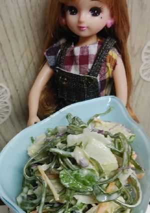 リカちゃん♡切り昆布のからしマヨサラダ❁-レシピのメイン写真