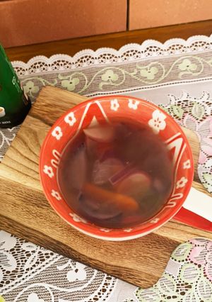 ラディッシュと人参玉ねぎのコンソメスープ-レシピのメイン写真