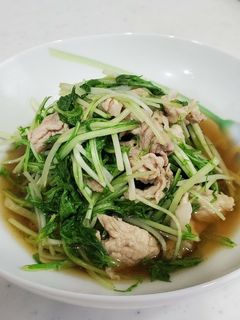 水菜と豚肉のあっさり煮-レシピのメイン写真
