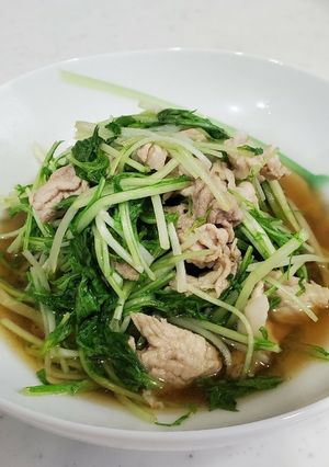 水菜と豚肉のあっさり煮-レシピのメイン写真