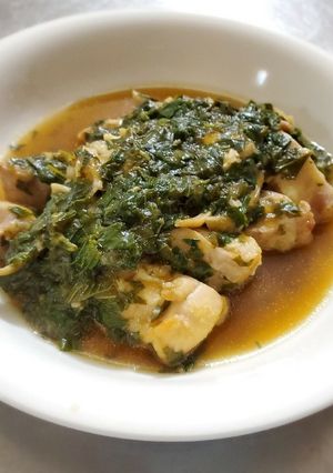 鶏の和風モロヘイヤ煮込み-レシピのメイン写真