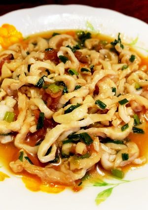 簡単　居酒屋メニュー　鶏皮ポン酢　梅入り-レシピのメイン写真