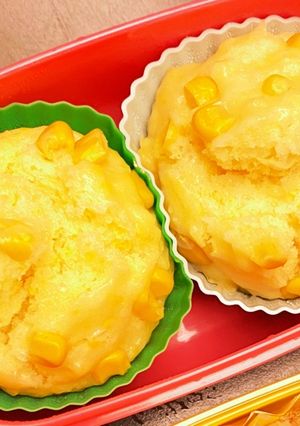 コーンの蒸しパン 離乳食~【卵不使用】-レシピのメイン写真