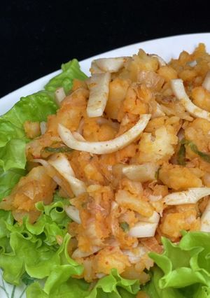 美味しすぎる！キムチかまぼこ入りポテサラ-レシピのメイン写真