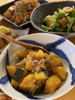 かぼちゃの煮物そぼろあん-レシピのメイン写真