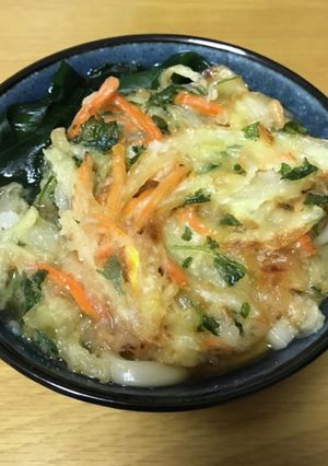 120円のかき揚げうどん-レシピのメイン写真