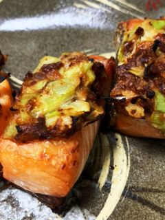 秋鮭のネギ味噌焼き-レシピのメイン写真