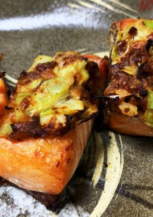 秋鮭のネギ味噌焼き-レシピのメイン写真