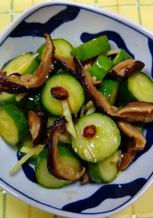 胡瓜と干し椎茸の中華炒め漬け-レシピのメイン写真