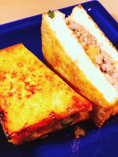厚揚げの肉味噌挟み焼き-レシピのメイン写真