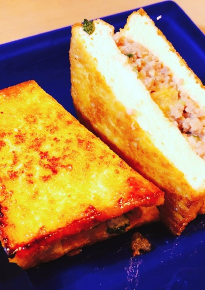 厚揚げの肉味噌挟み焼き-レシピのメイン写真