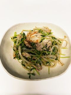 豚肉と豆苗のダシダ炒め-レシピのメイン写真