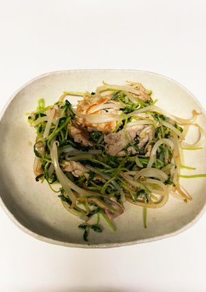 豚肉と豆苗のダシダ炒め-レシピのメイン写真