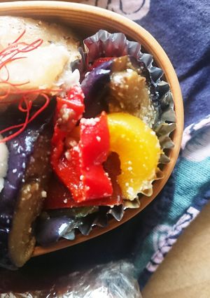 お弁当★茄子とパプリカパルメザンチーズ-レシピのメイン写真