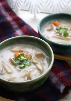 ぽかぽか☆豆乳と生姜の食べるスープ-レシピのメイン写真