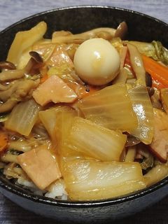 ハムとしめじの中華丼-レシピのメイン写真