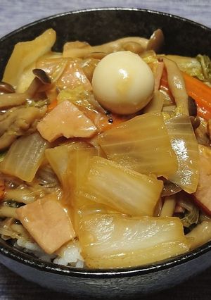 ハムとしめじの中華丼-レシピのメイン写真