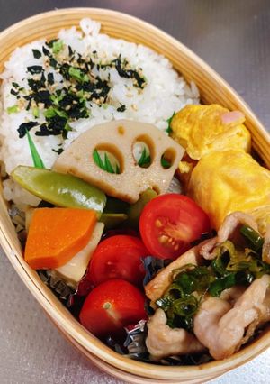 根菜の煮物弁当-レシピのメイン写真