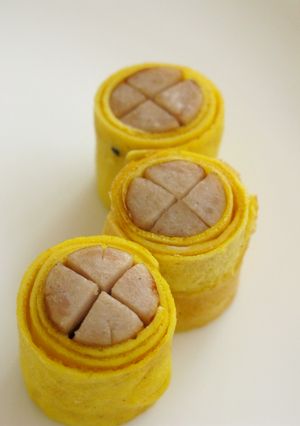 キャラ弁に♫お花ソーセージの卵巻き✿-レシピのメイン写真