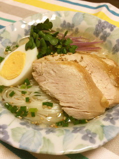 ローストサラダチキン入りスープそうめん-レシピのメイン写真