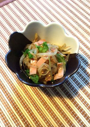 もやしと水菜とハムの中華風サラダ-レシピのメイン写真