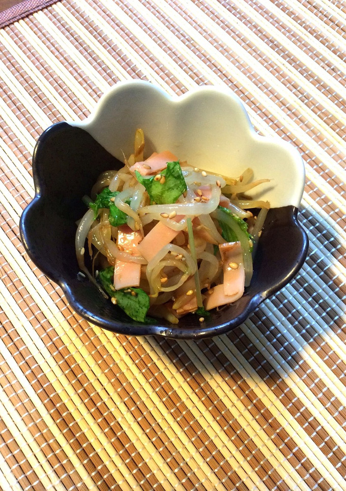 もやしと水菜とハムの中華風サラダ-レシピのメイン写真