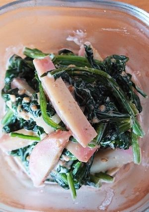 ホットクックでほうれん草のごまマヨ和え-レシピのメイン写真