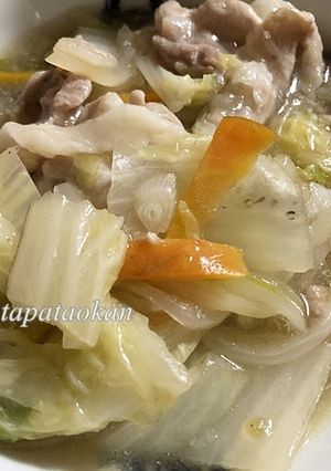 ワンボールで♡豚肉と白菜の重ね煮-レシピのメイン写真
