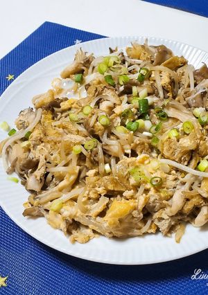 舞茸・油あげ・もやしの卵とじ-レシピのメイン写真