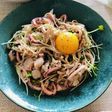 糖質制限᯽長い食材で麺気分᯽海鮮ぺぺたま