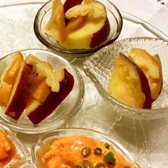 รูปของ さつま芋とりんごとレモンの煮物