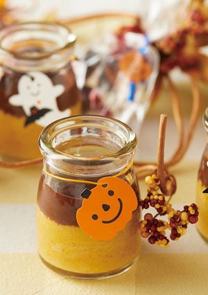 レンジで簡単！かぼチョコプリン-レシピのメイン写真