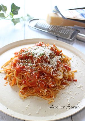 15分♪基本のトマトソースパスタ-レシピのメイン写真