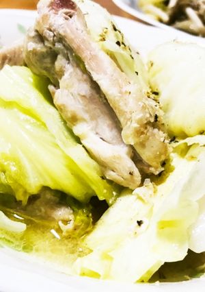 【簡単】キャベツと鶏もも肉の塩炒め-レシピのメイン写真